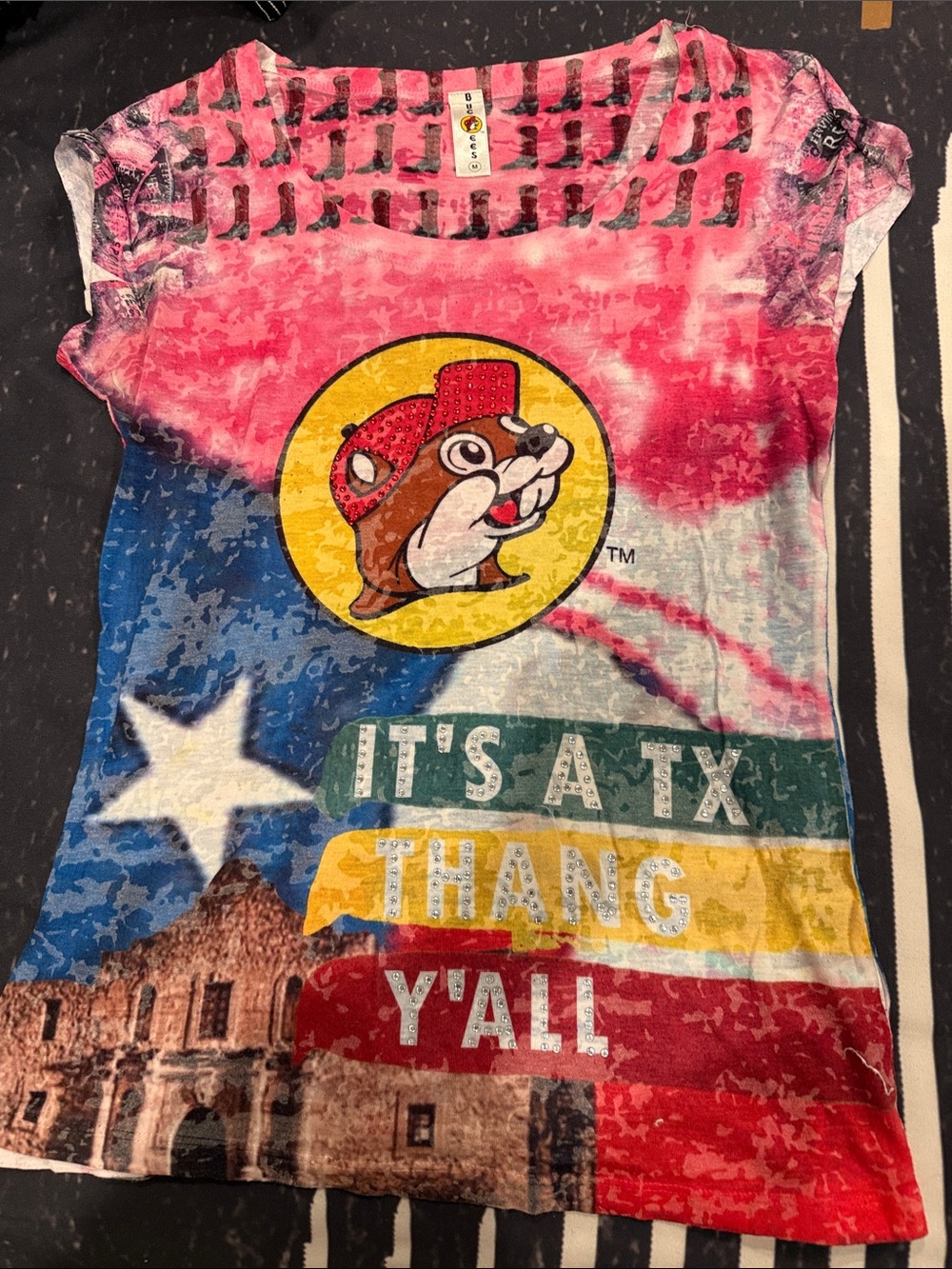Women’s Buc-ee’s Multicolor 'It's A TX Thang Y'all' burnout Graphic Tee